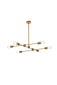 Xavier 6 Lights Pendant in Brass (758|LD7052D35BR)