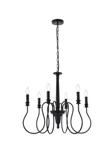 Flynx 6 Lights Pendant in Black (758|LD7044D26BK)