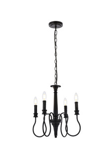 Flynx 4 Lights Pendant in Black (758|LD7043D17BK)