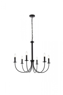 Brielle 6 lights pendant in black (758|LD7041D32BK)