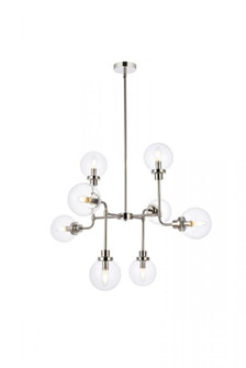 Hanson 8 lights pendant in polished nickel with clear shade (758|LD7039D36PN)