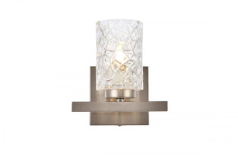 Cassie 1 light bath sconce in satin nickel with clear shade (758|LD7025W7SN)