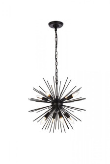 Timber 8 lights black pendant (758|LD5051D20BK)