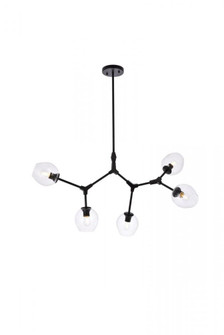 Cavoli 5 lights black chandelier (758|1712D42BK)