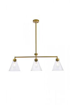 Mera 3 lights brass pendant (758|LD2502BR)