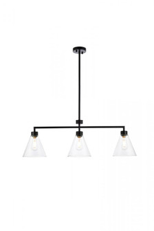 Mera 3 lights black pendant (758|LD2502BK)