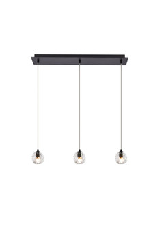 Eren 3 Lights Black Pendant (758|3505D28BK)