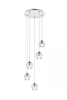 Eren 5 lights Chrome pendant (758|3505G12C)