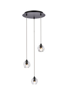 Eren 3 Lights Black Pendant (758|3505D12BK)