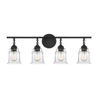 Fuller 4-Light Bathroom Vanity Light in Black (641|V6-L8-8055-4-BK)