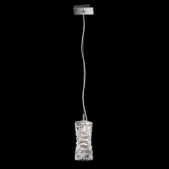 Glissando 12in LED 120V Mini Pendant in Stainless Steel with Clear Crystals from Swarovski (168|STW410N-SS1S)