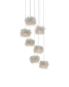 Birds Nest 7-Light Round Multi-Drop Pendant (92|9000-0697)