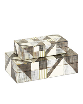 Modernist Bone & Horn Boxes Set of 2 (92|1200-0370)