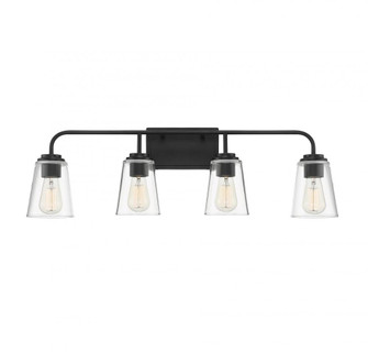 4-Light Bathroom Vanity Light in Matte Black (8483|M80045MBK)