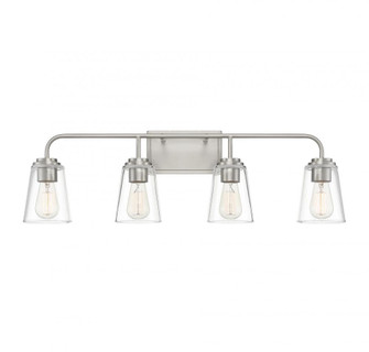 4-Light Bathroom Vanity Light in Brushed Nickel (8483|M80045BN)