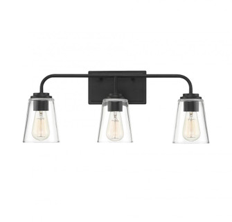 3-Light Bathroom Vanity Light in Matte Black (8483|M80044MBK)