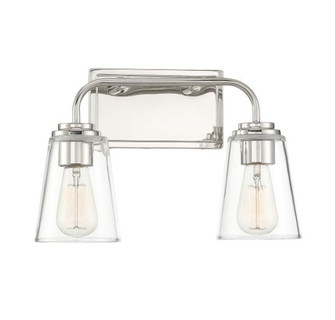 2-Light Bathroom Vanity Light in Polished Nickel (8483|M80043PN)