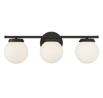 3-Light Bathroom Vanity Light in Matte Black (8483|M80023MBK)