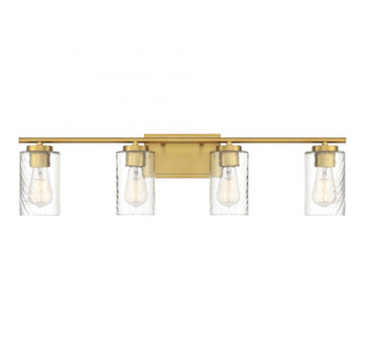 4-Light Bathroom Vanity Light in Natural Brass (8483|M80039NB)