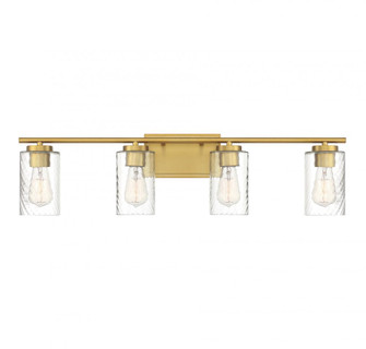 4-Light Bathroom Vanity Light in Natural Brass (8483|M80039NB)