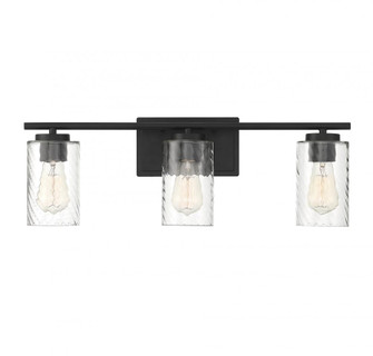 3-Light Bathroom Vanity Light in Matte Black (8483|M80038MBK)