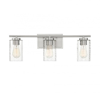 3-Light Bathroom Vanity Light in Brushed Nickel (8483|M80038BN)