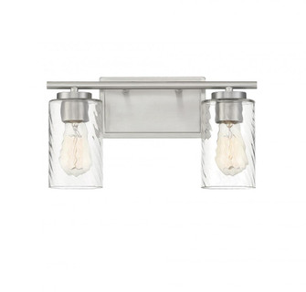 2-Light Bathroom Vanity Light in Brushed Nickel (8483|M80037BN)