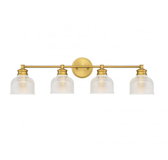 4-Light Bathroom Vanity Light in Natural Brass (8483|M80036NB)