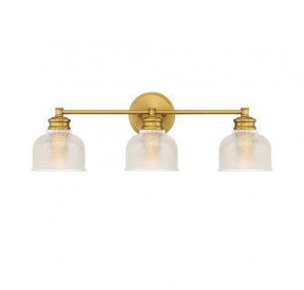 3-Light Bathroom Vanity Light in Natural Brass (8483|M80035NB)