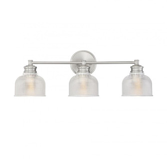 3-Light Bathroom Vanity Light in Brushed Nickel (8483|M80035BN)