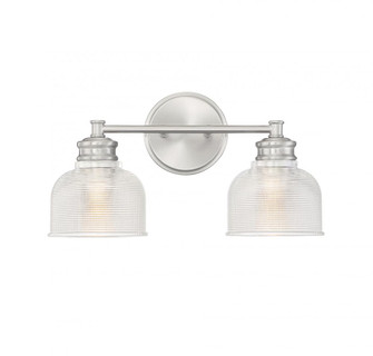 2-Light Bathroom Vanity Light in Brushed Nickel (8483|M80034BN)