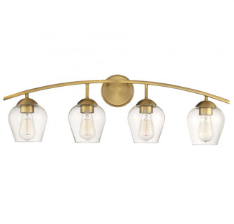 4-Light Bathroom Vanity Light in Natural Brass (8483|M80033NB)
