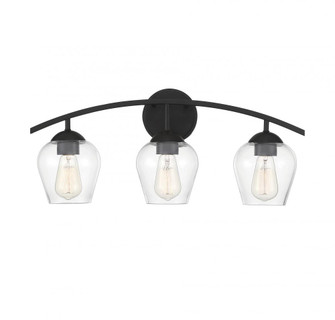 3-Light Bathroom Vanity Light in Matte Black (8483|M80032MBK)