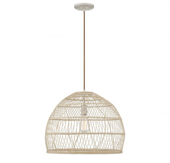 1-Light Pendant in Natural Rattan with A Matching Socket (8483|M70106NR)