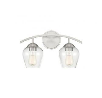 2-Light Bathroom Vanity Light in Brushed Nickel (8483|M80031BN)