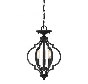 3-Light Convertible Semi-Flush or Pendant in Matte Black (8483|M60055MBK)
