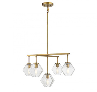 5-light Chandelier In Natural Brass (8483|M10097NB)