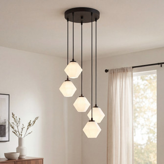 5-Light Chandelier in Matte Black (8483|M10094MBK)