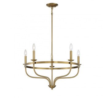 5-Light Chandelier in Natural Brass (8483|M10087NB)
