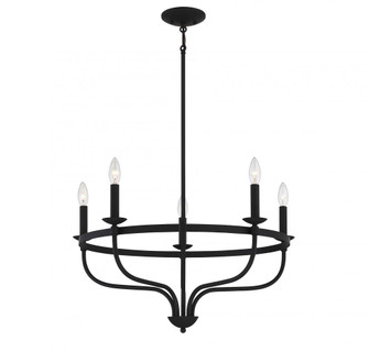 5-Light Chandelier in Matte Black (8483|M10087MBK)