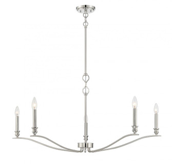 5-Light Chandelier in Polished Nickel (8483|M10086PN)