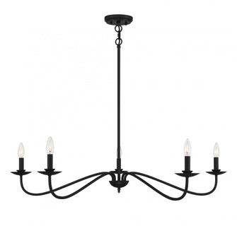 5-Light Chandelier in Matte Black (8483|M10085MBK)