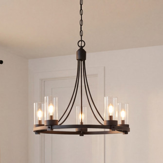 5-Light Chandelier in Matte Black (8483|M10018MBK)