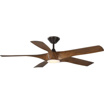 Vernal Collection 60'' Five-Blade Woodgrain LED Wifi Transitional Indoor/Outdoor Smart DC Ceiling (149|P250059-179-30)