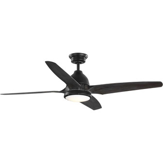 Alleron Collection 4-Blade Antique Black 56-Inch DC Motor LED Urban Industrial Ceiling Fan (149|P250009-182-30)