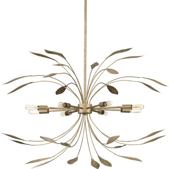 Mariposa Collection Eight-Light Antique Gold Hanging Pendant Light (149|P500416-168)
