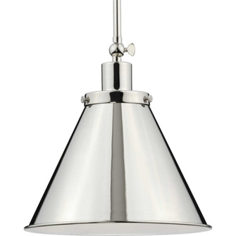 Hinton Collection One-Light Polished Nickel Vintage Style Hanging Pendant Light (149|P500325-104)