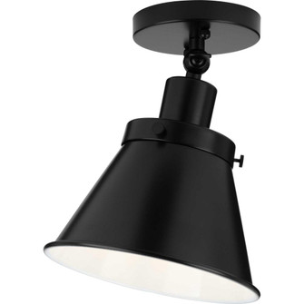 Hinton Collection One-Light Matte Black Vintage Style Ceiling Light (149|P350199-031)