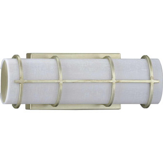 Grid LED Collection 14-inch Silver Ridge and White Linen Acrylic Modern Style Bath Vanity Wall Light (149|P300331-134-30)