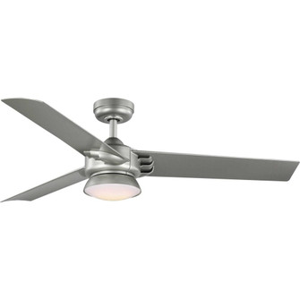Edwidge Collection 3-Blade Painted Nickel 52-Inch DC Motor LED Contemporary Ceiling Fan (149|P250062-152-30)